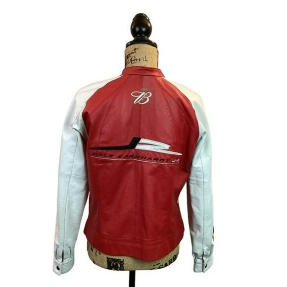 Dale Earnhardt Jr. NASCAR Womens Leather Jacket By Wilsons - Medium - Picture 2 of 15